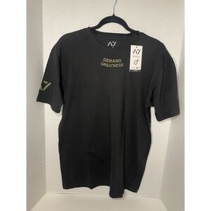 A7 Strongwear Athletic Shirt Black "Demand Greatness" Powerlifting Men's Large
